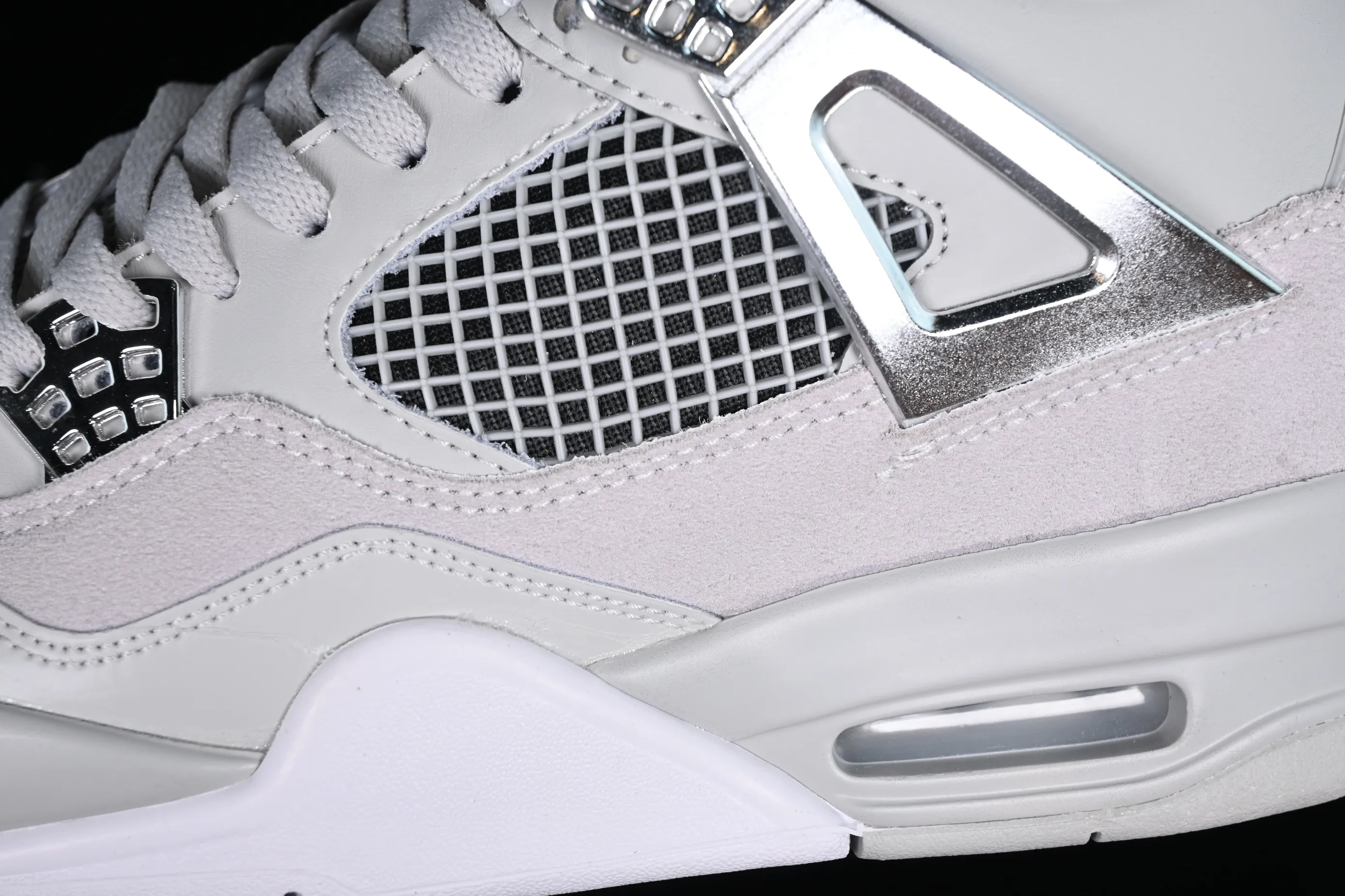 All categories Air Jordan Jordan series basketball shoes Air Jordan 4 cost-effective version Air Jordan 4 Retro "Frozen Moments" AJ4 Joe 4 electroplated silver AQ9129-001